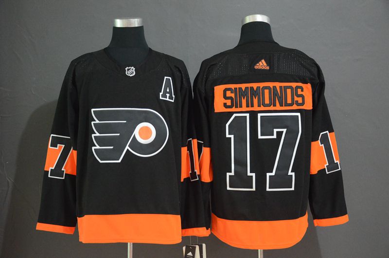 Men Philadelphia Flyers #17 Simmonds Black Adidas Third Edition Adult NHL Jersey->philadelphia flyers->NHL Jersey